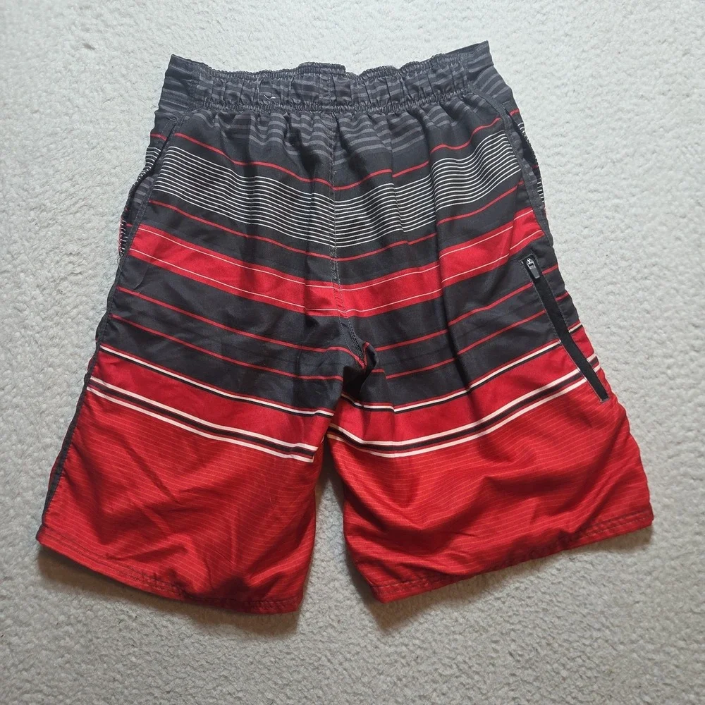 Ocean Pacific Small (28) Red Rover Striped Swim Trunks Mesh Lining Lightweight